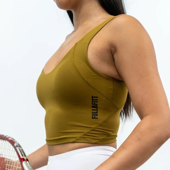 Fullafit Tops - FULLAFIT Tennis/Pickleball/Athletic/Workout Crop Top - Cumin, Size XS or S